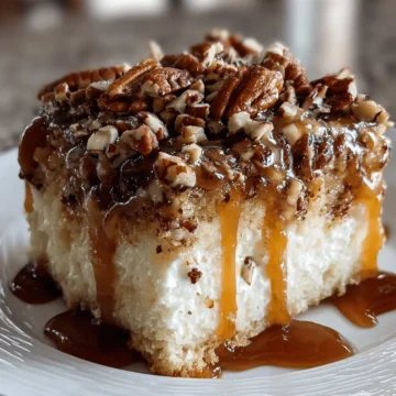 Butter Pecan Praline Poke Cake