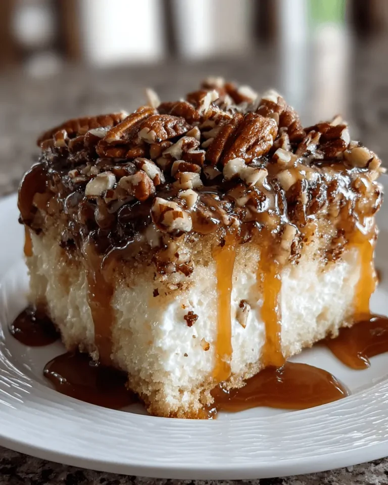 Butter Pecan Praline Poke Cake