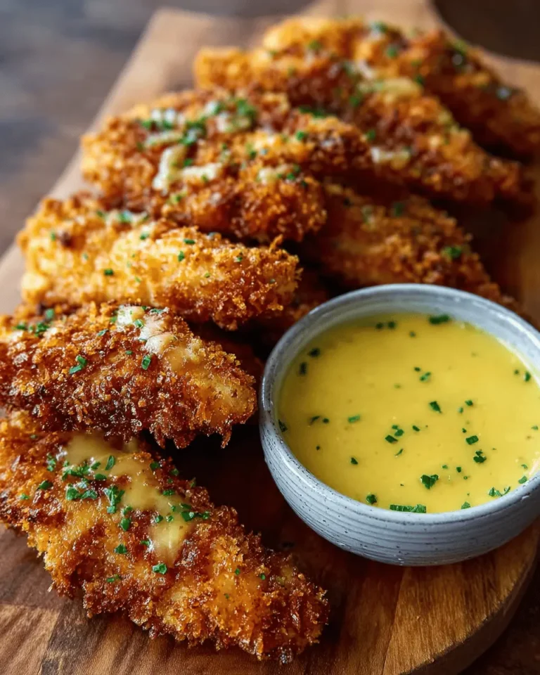 Oven‑Fried Chicken Strips with Creamy Honey Mustard Sauce