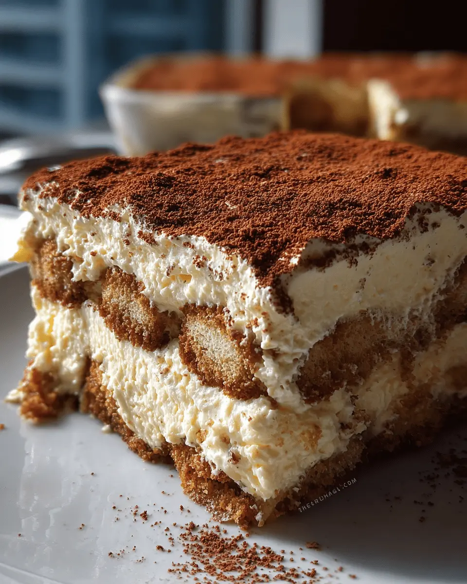 No Bake Graham Tiramisu Cake