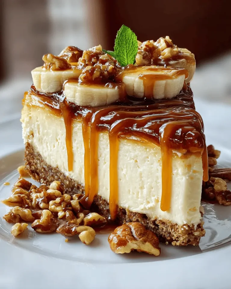 Banana Caramel Nut Cheesecake