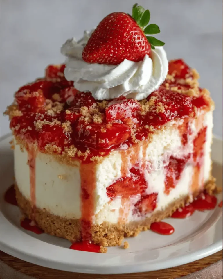 Homemade Strawberry Shortcake Cheesecake