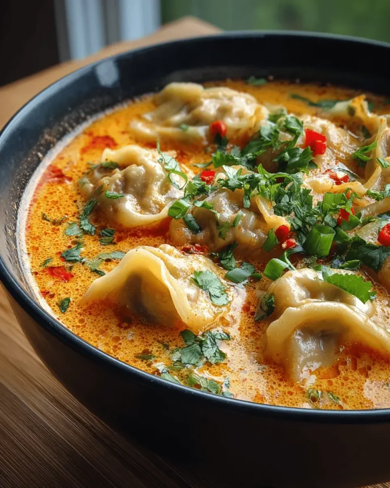 Thai Red Curry Dumpling Soup