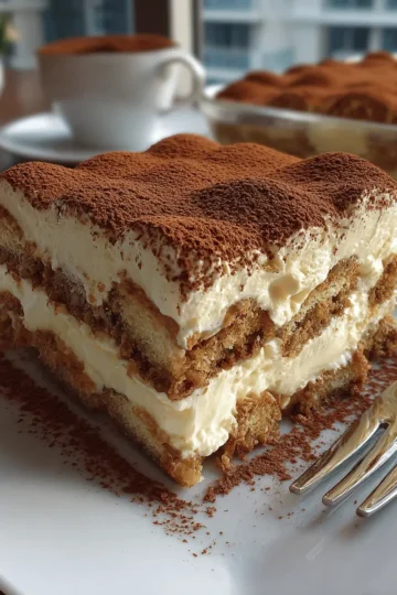 No Bake Graham Tiramisu Cake