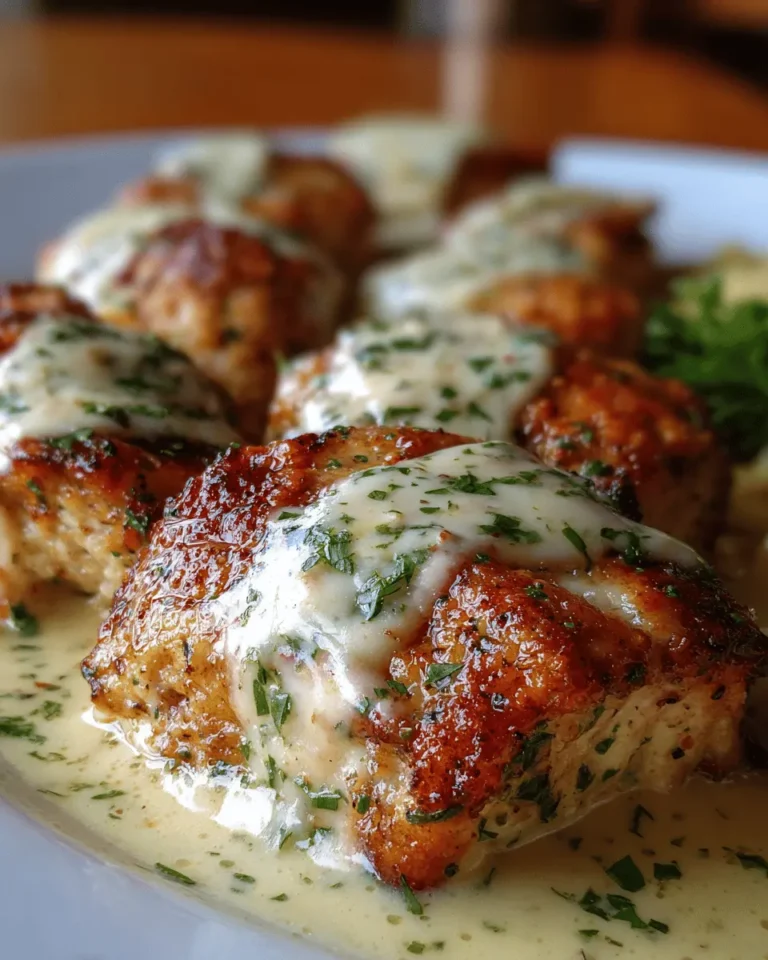 Chicken Pillows with Creamy Parmesan Sauce