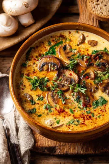 Creamy Hungarian Mushroom Soup