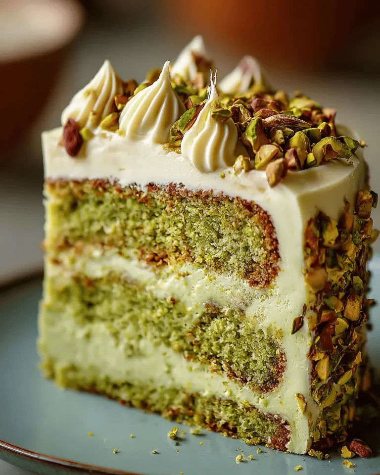 Luscious Pistachio Cream Cake
