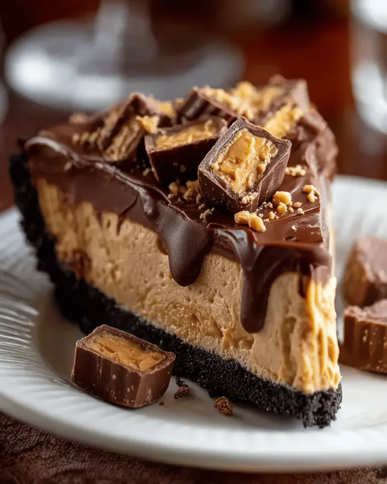No-Bake Giant Reese’s Peanut Butter Cup Pie