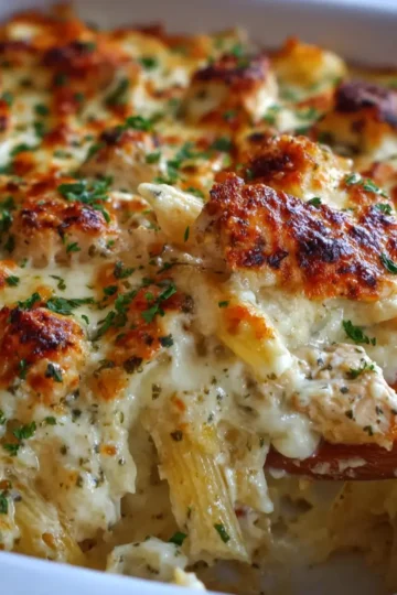 Chicken Alfredo Bake
