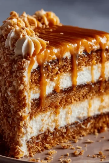 Caramel Crunch Layer Cake