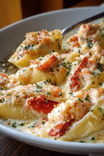 Lobster‑Stuffed Shells in Creamy Alfredo Sauce