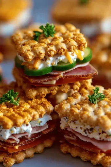 Ritz Cracker Party Sandwiches