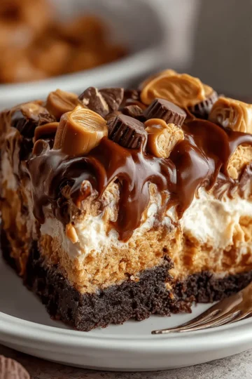 Reese’s Peanut Butter Earthquake Cake