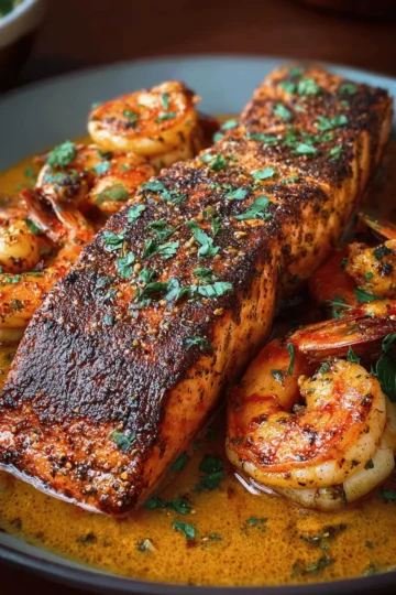Cajun Salmon and Shrimp