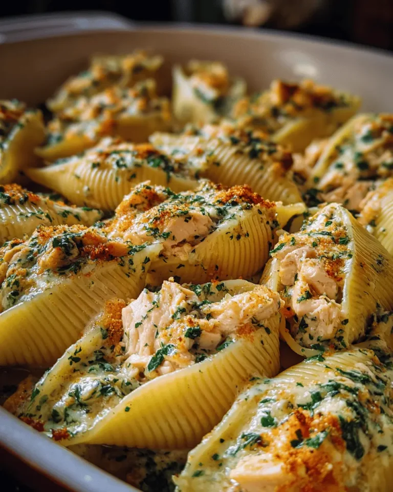 Stuffed Shells with Chicken and Garlic Butter