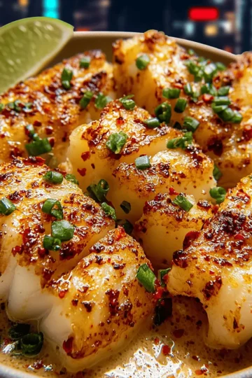 Garlic Butter Cod Strips with Sweet Chili Lime Sauce