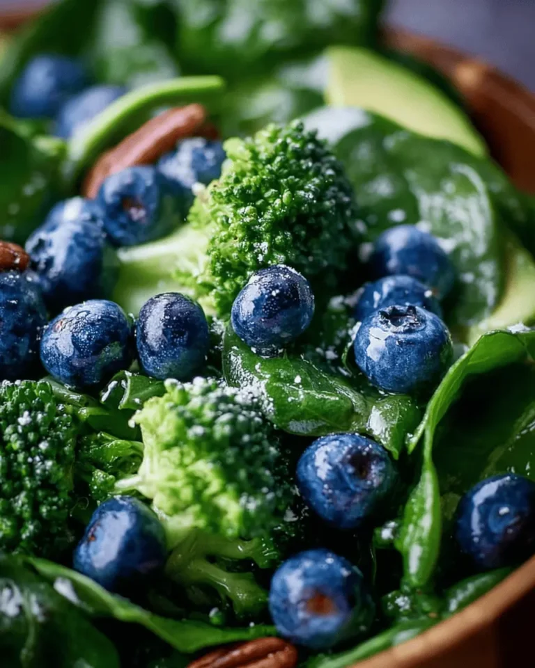 Blueberry Broccoli Spinach Salad