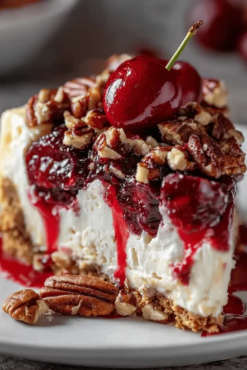 Cherry Pecan Cheesecake Lush