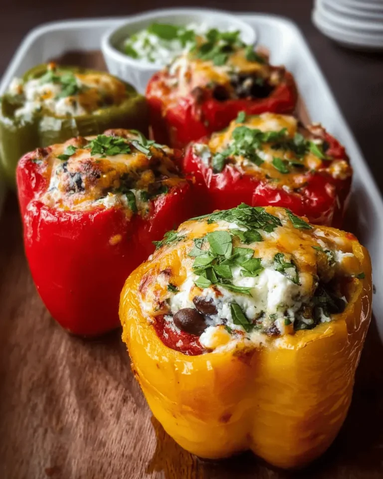 Ricotta & Black Bean Stuffed Peppers