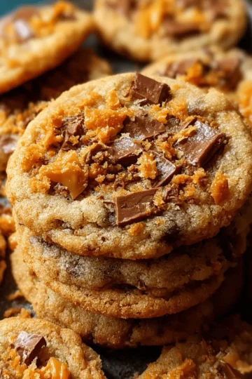 Butterfinger Caramel Crunch Cookies