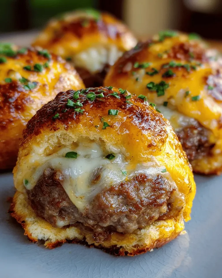 Garlic Parmesan Cheeseburger Bombs