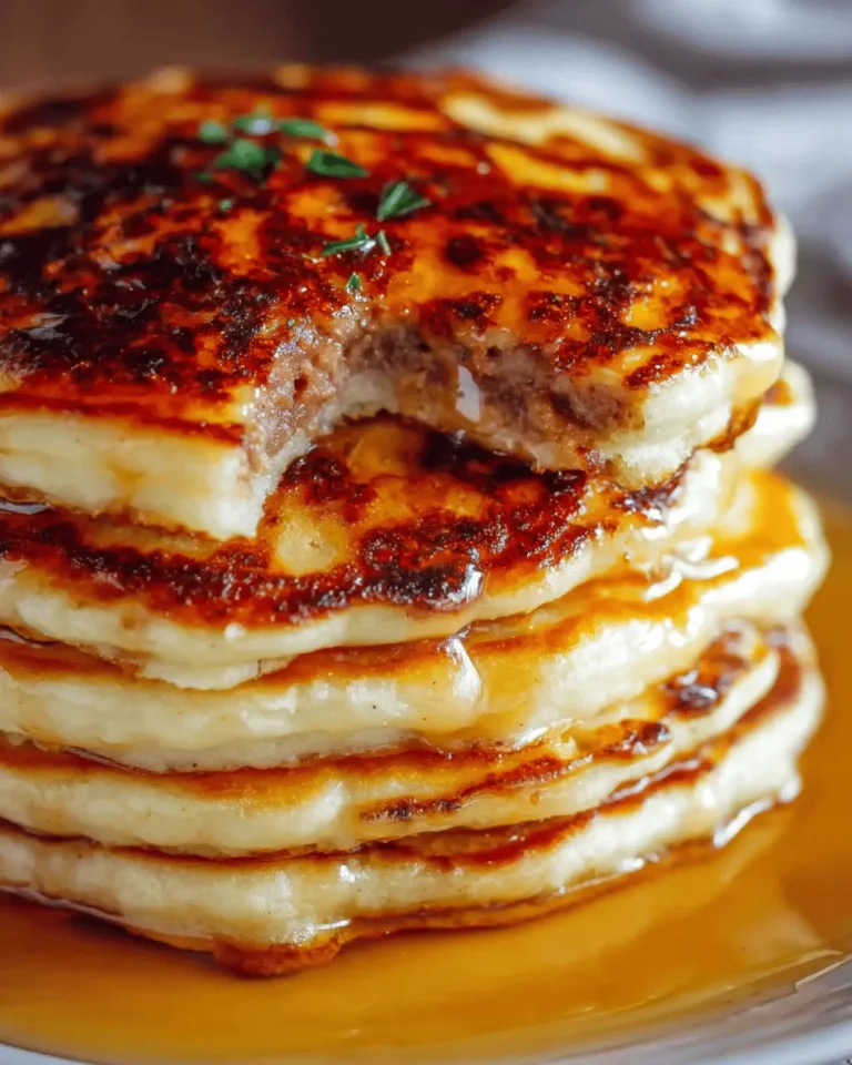 Sausage Dipped Pancakes