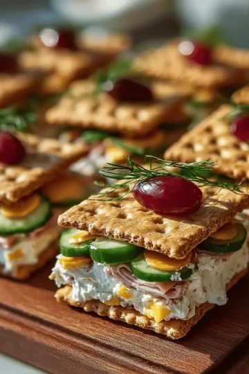 Ritz Cracker Party Sandwiches