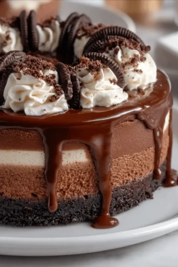Triple Chocolate Cheesecake Decadent Layered Dessert