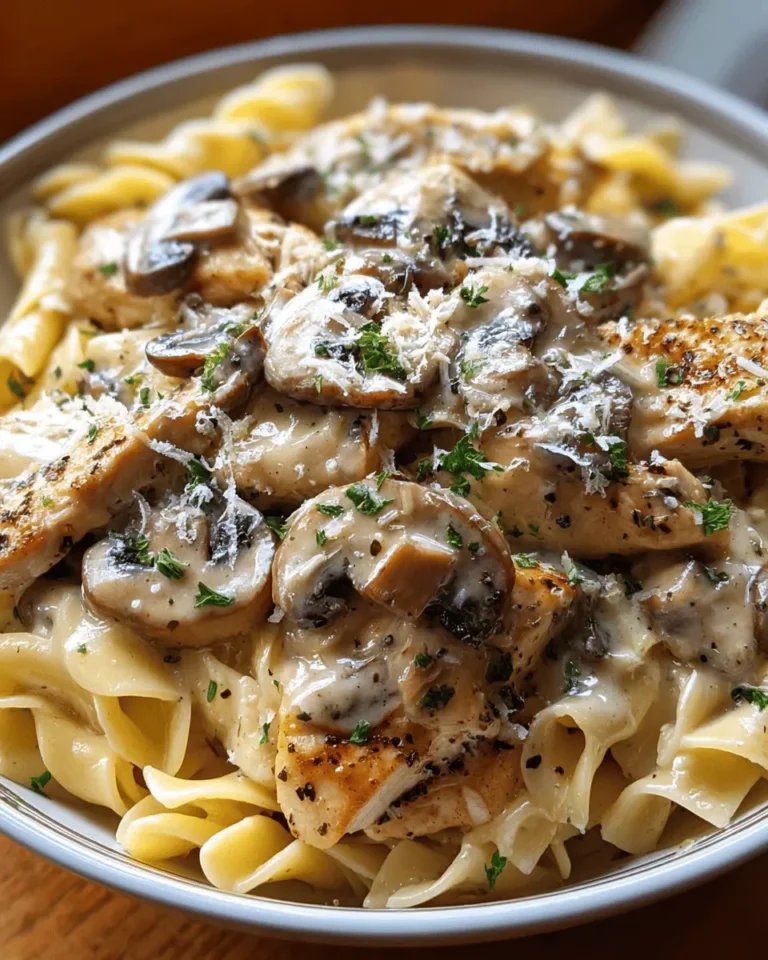 Creamy Chicken & Mushroom Pasta