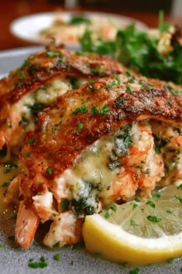 Crab & Shrimp Stuffed Salmon