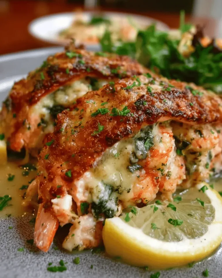 Crab & Shrimp Stuffed Salmon