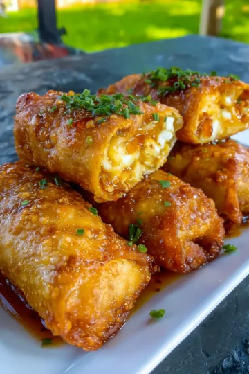Texas Twinkies Egg Rolls with Spicy Honey