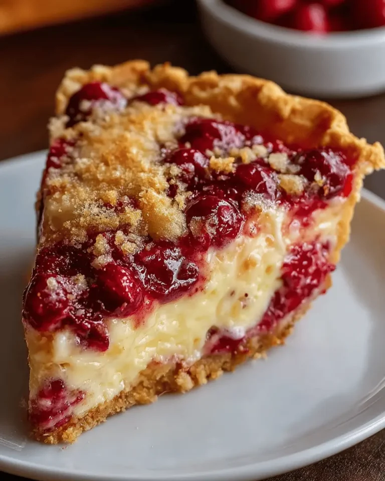 Buttery, Creamy, Cranberry Pie