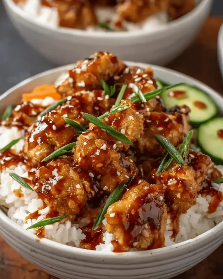 Spicy Honey-Ginger Chicken Bowls with Yum Yum Sauce