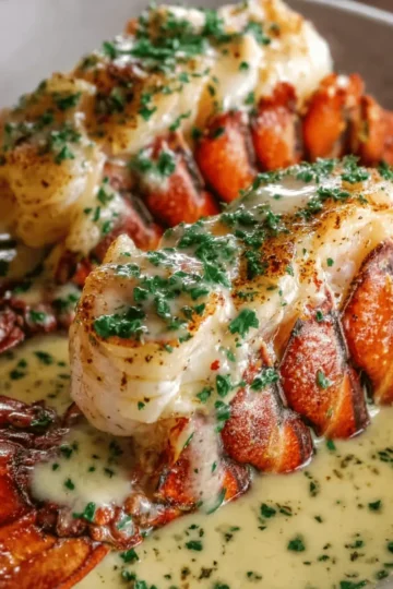 Garlic Butter Lobster Tails with Creamy Sauce