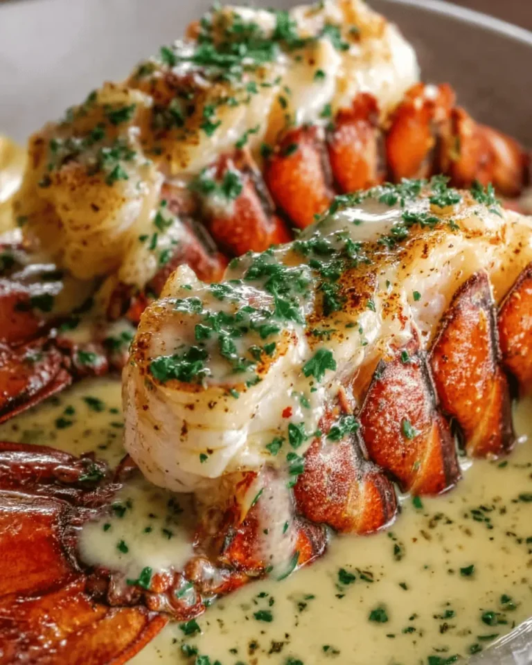 Garlic Butter Lobster Tails with Creamy Sauce