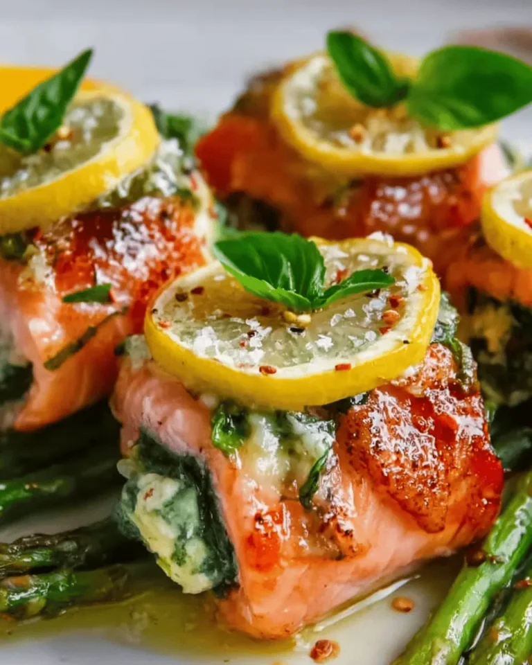 Lemon Basil Salmon Rolls