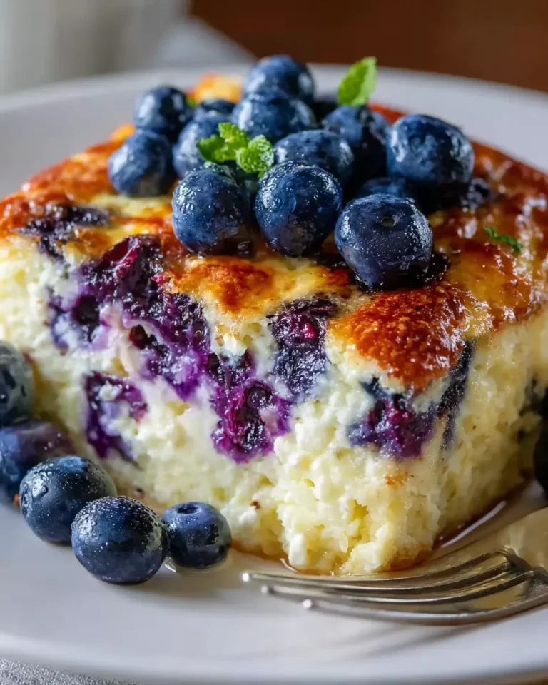 Blueberry Cottage Cheese Breakfast Bake