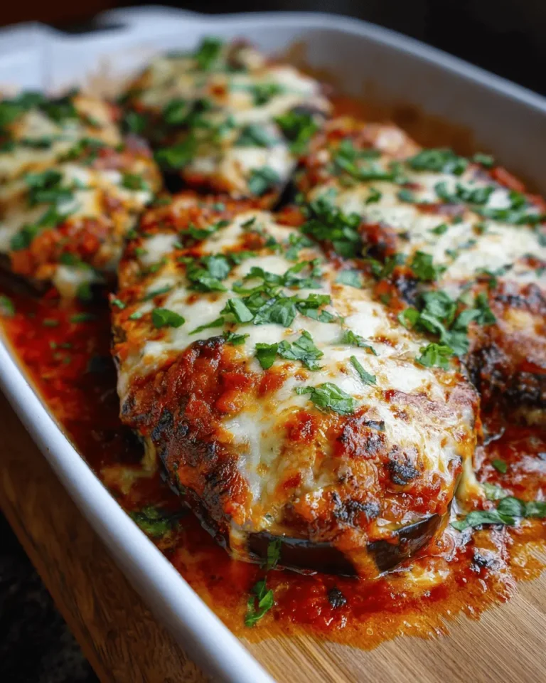 Stuffed Eggplant Parmesan Boats