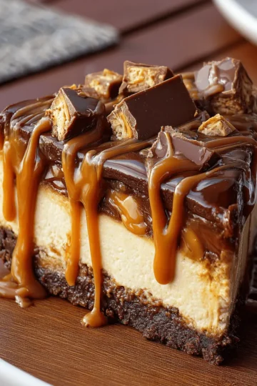 Decadent Twix Caramel Cheesecake