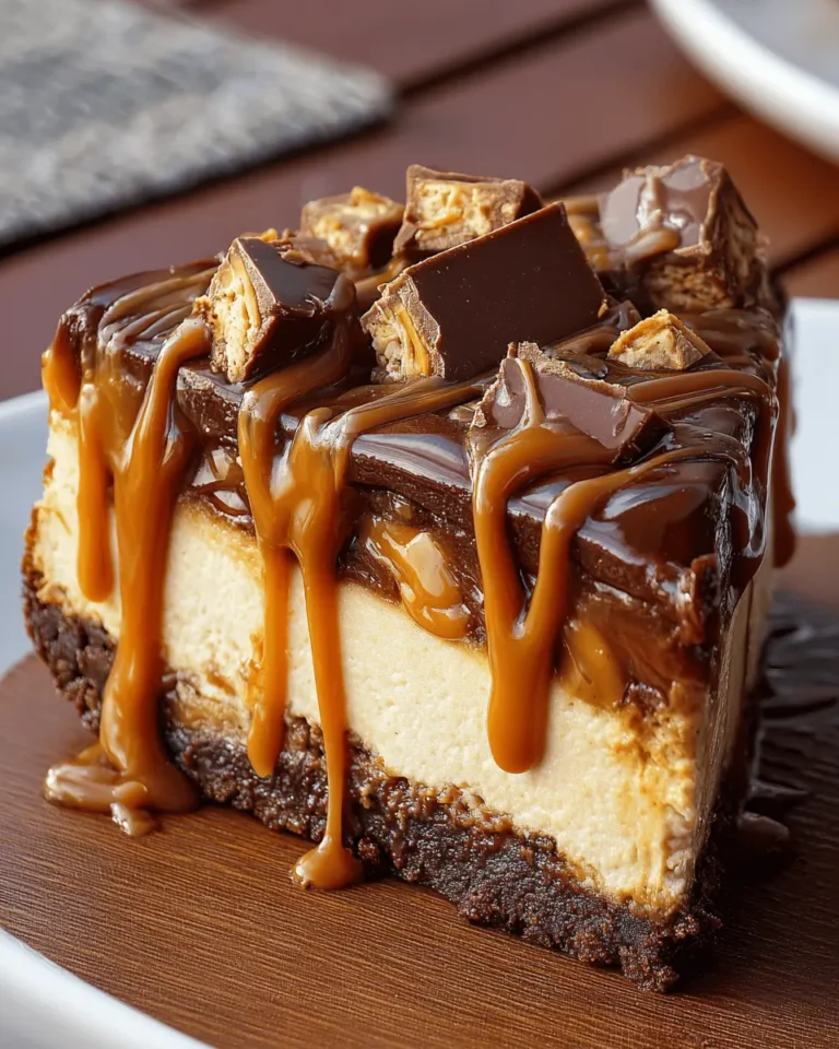 Decadent Twix Caramel Cheesecake
