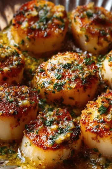 Garlic Butter Baked Scallops