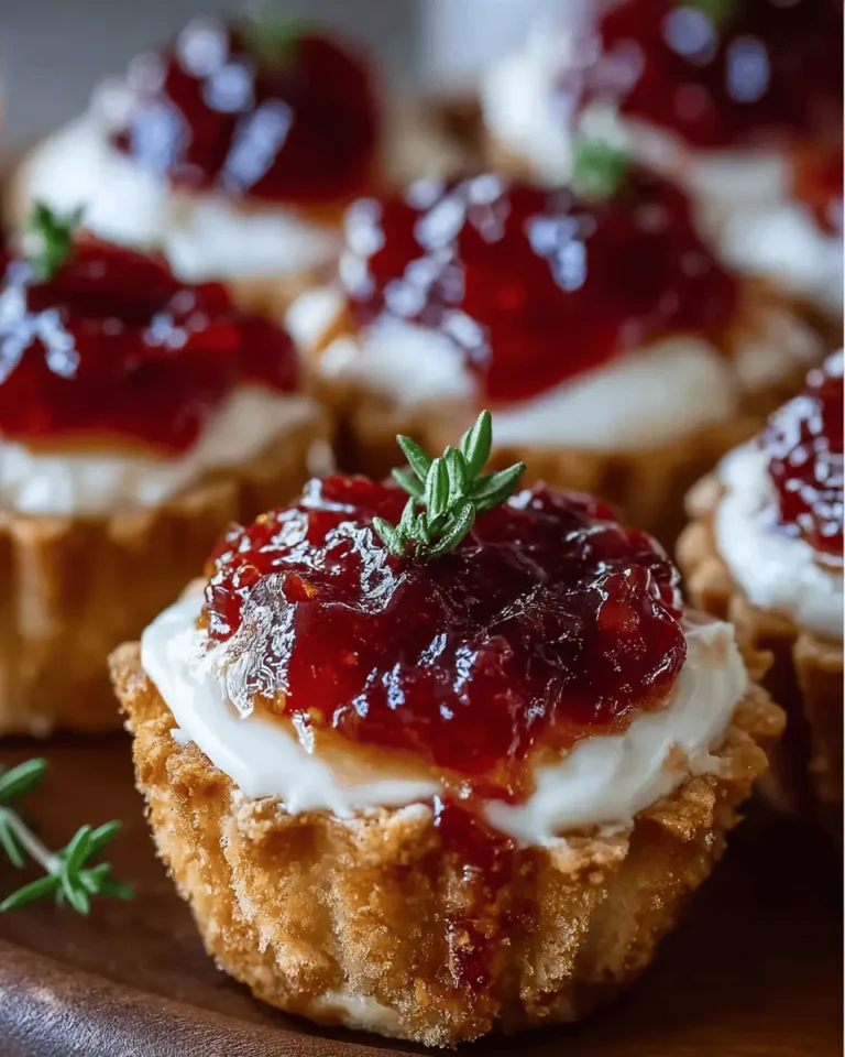Cranberry Hot Pepper Jelly Cream Cheese Cups
