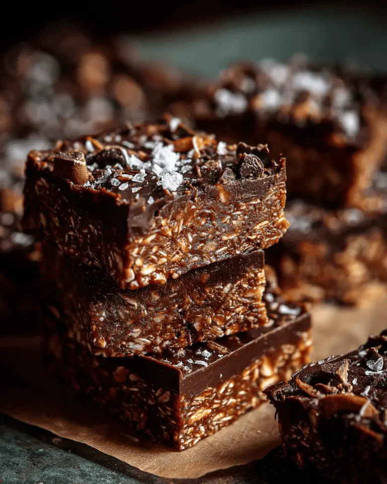 No Bake Chocolate Oat Bars