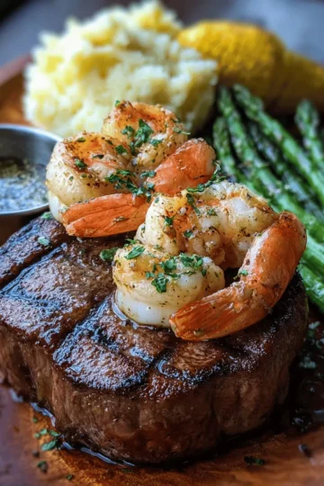 Surf & Turf (Steak + Shrimp) Dinner