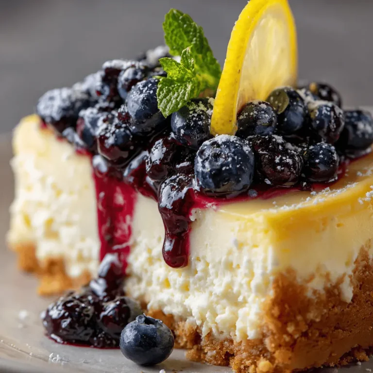 Lemon Wild Blueberry Cheesecake