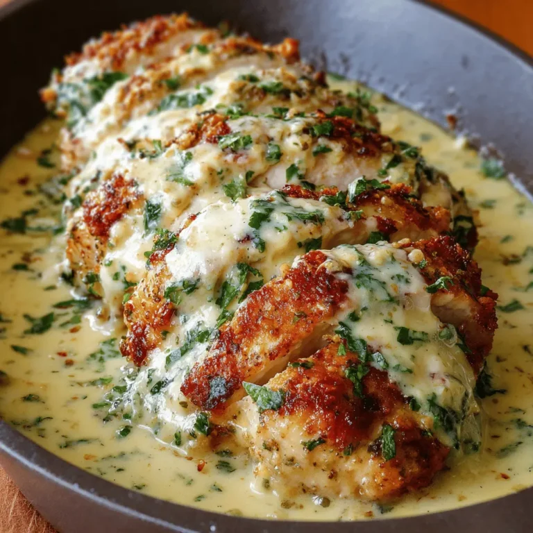 Baked Caesar Chicken with Creamy Parmesan Sauce
