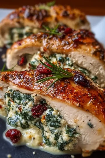 Stuffed Chicken Breast (Spinach, Cheese & Cranberry)