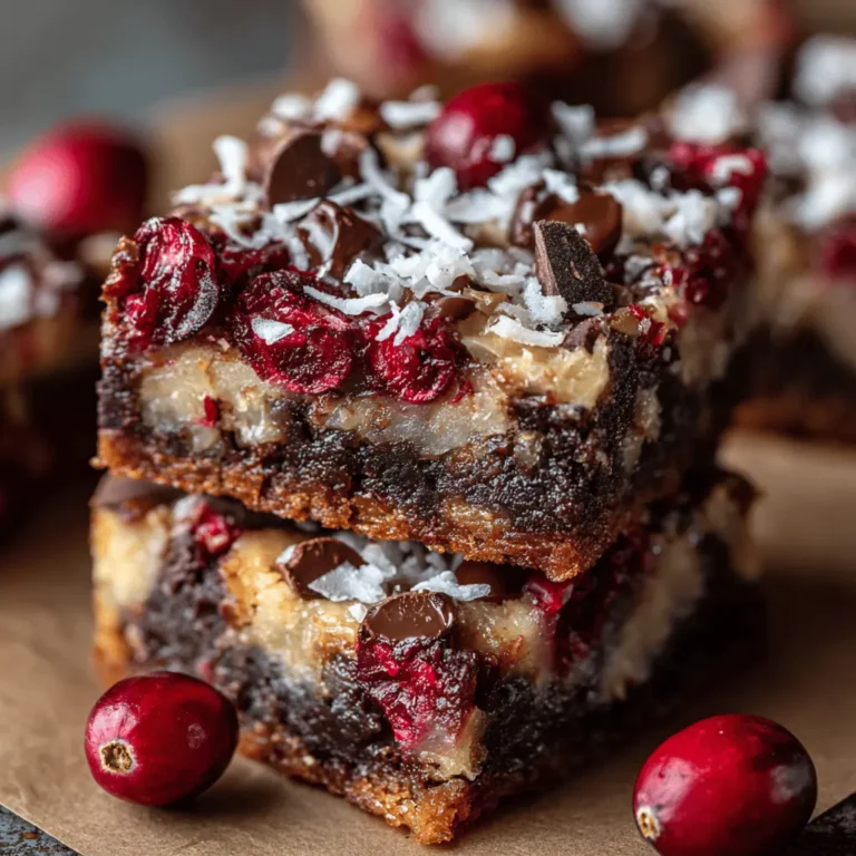 Dark Chocolate Cranberry Magic Bars