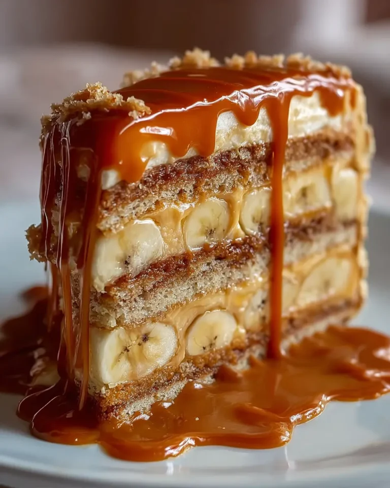 Caramel Banana Layer Cake with Dulce de Leche